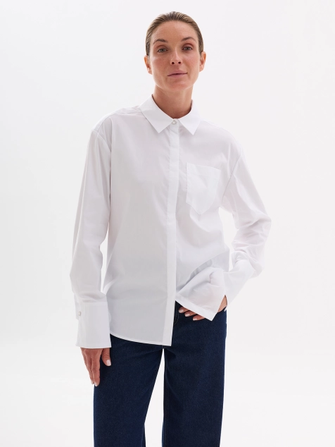 Классическая блузка с объемными рукавами