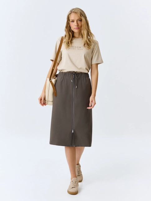 Юбка-миди на молнии