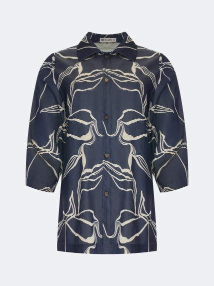 Блузка с абстрактным принтом