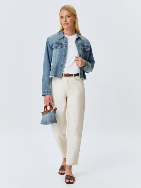 Бежевые джинсы Slim fit