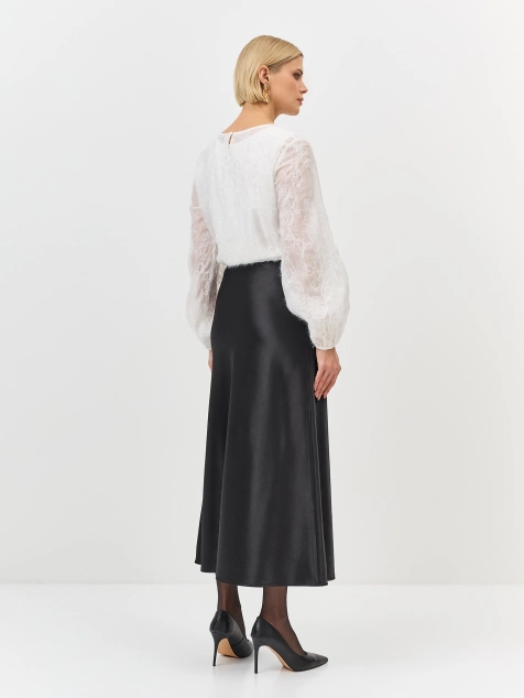 Юбка из утепленного сатина