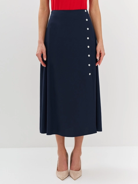 Юбка-трапеция из 100% тенселя