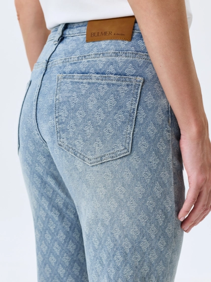 Джинсы Boot cut из жаккардового денима