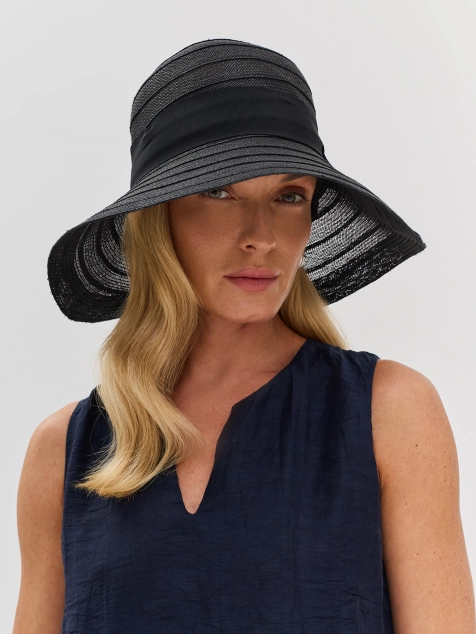 Шляпа Одри с декоративным бантом