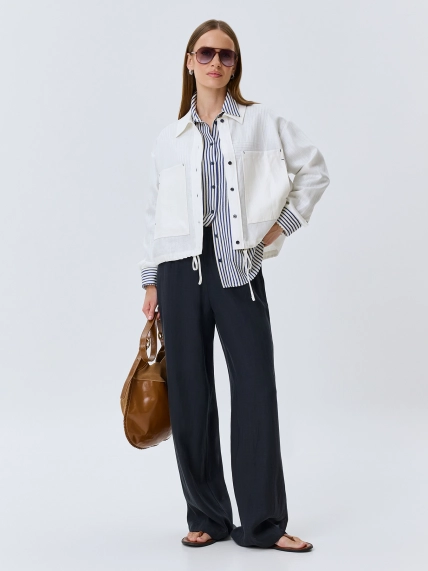 Жакет из тенселя и льна