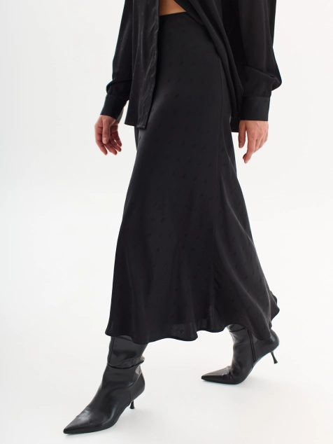 Элегантная юбка из 100% вискозы с жаккардовым узором