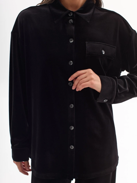 Элегантная бархатная рубашка