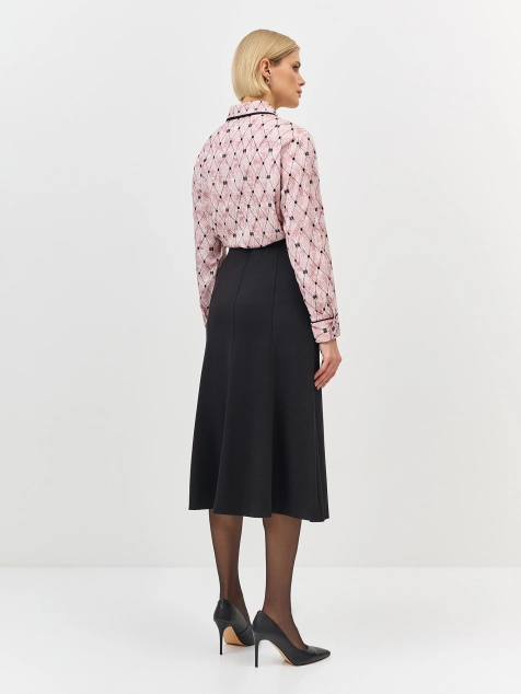 Юбка-трапеция из смесовой вискозы