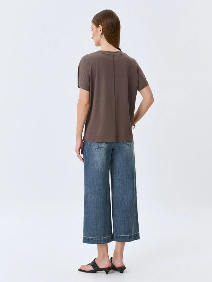 Укороченные джинсы кюлоты