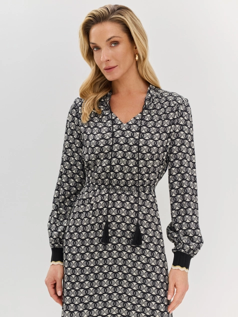 Платье с геометрическим принтом