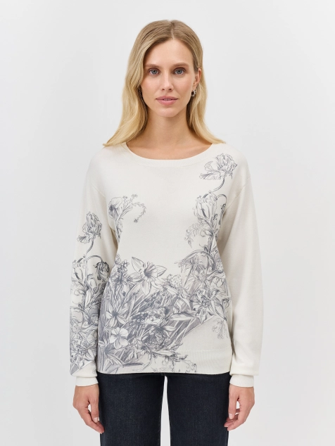 Джемпер с цветочным принтом