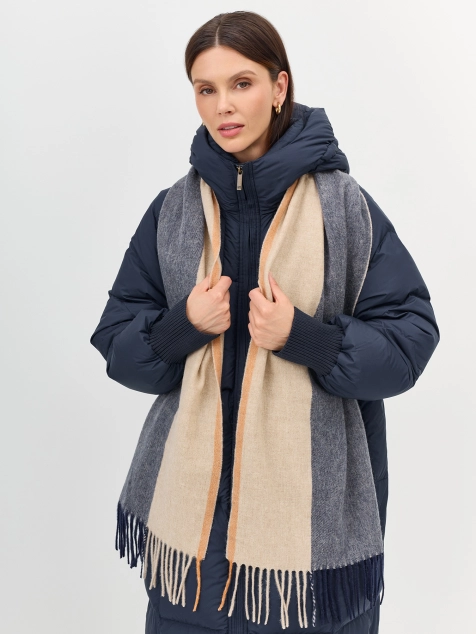 Шарф в клетку из 100% шерсти