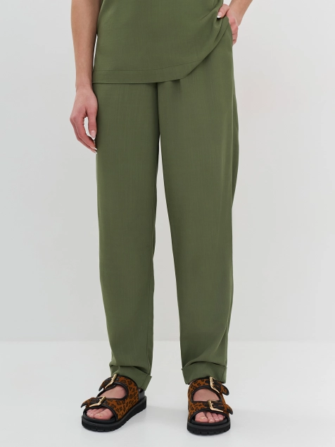 Джоггеры из вискозного шелка