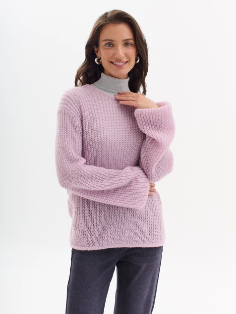 Яркий свитер паутинка