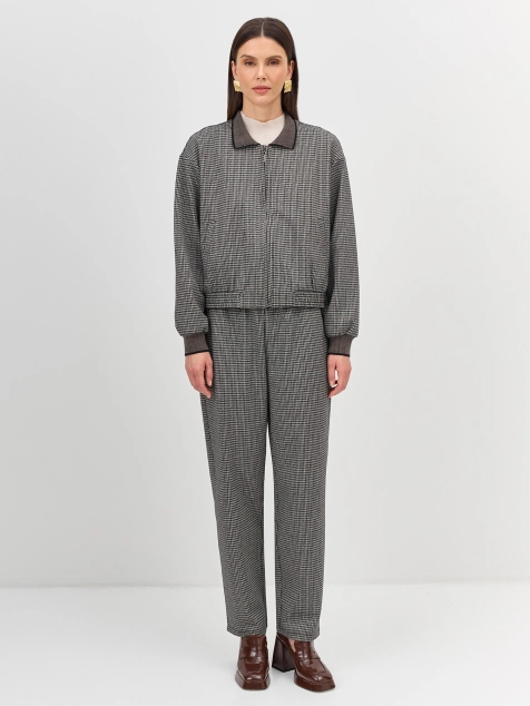 Расслабленные брюки в мелкую клетку