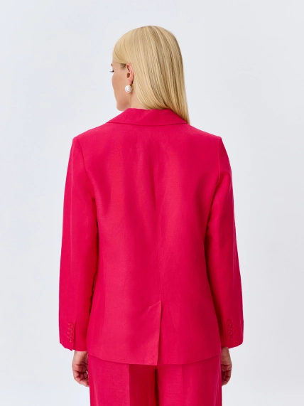 Льняной однобортный жакет