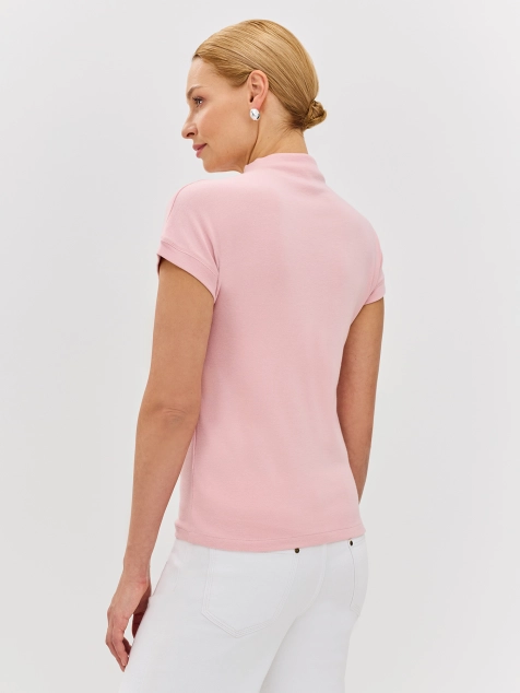 Базовый топ с воротником стойкой