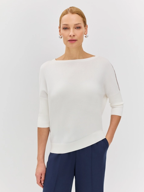 Джемпер с декором из монили