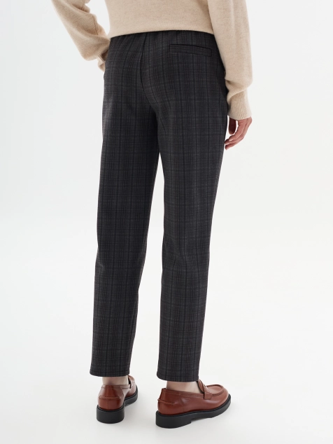 Утепленные брюки в клетку