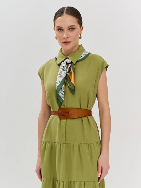 Асимметричный ремень из натуральной кожи