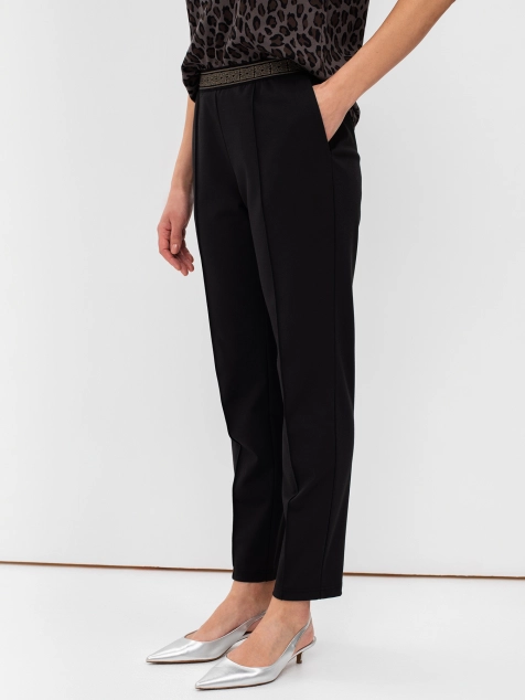 Трикотажные брюки с  жакардовой резинкой