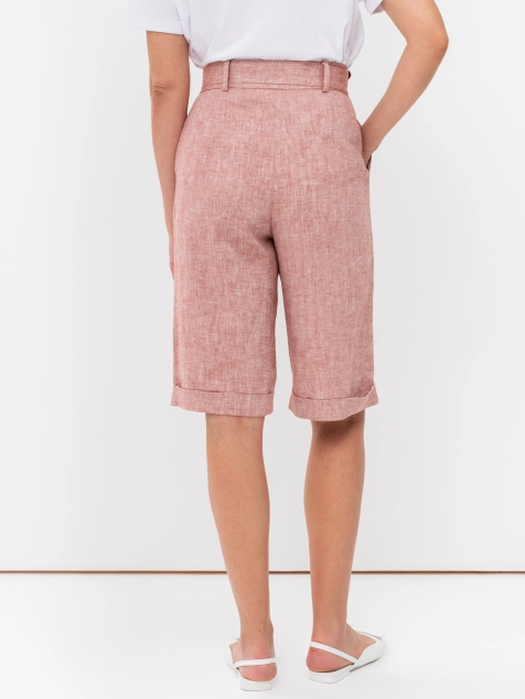 Льняные удлиненные шорты