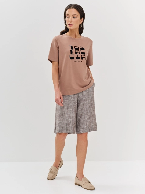 Шорты из смесового льна