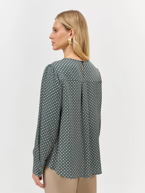 Романтичная блузка с геометрическим принтом