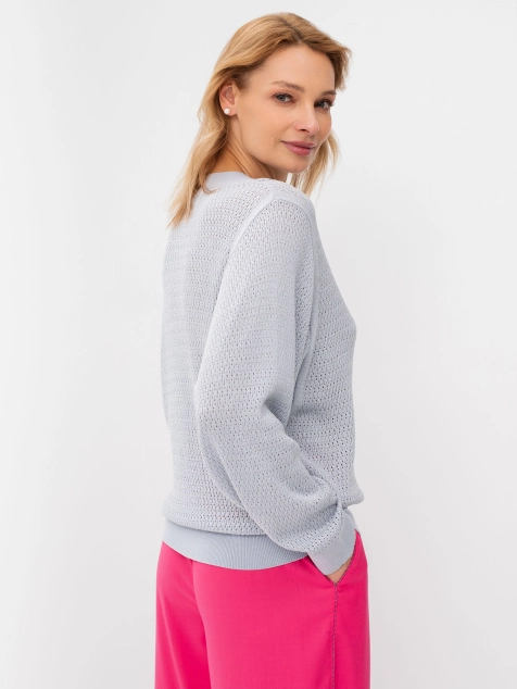 Джемпер с ажурной вязкой