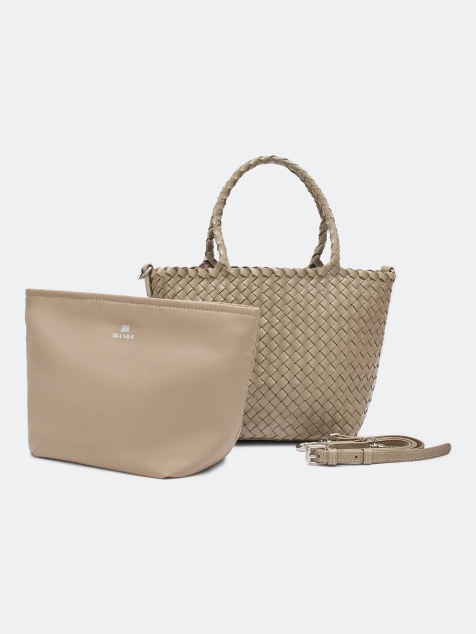 Плетеная сумка с косметичкой