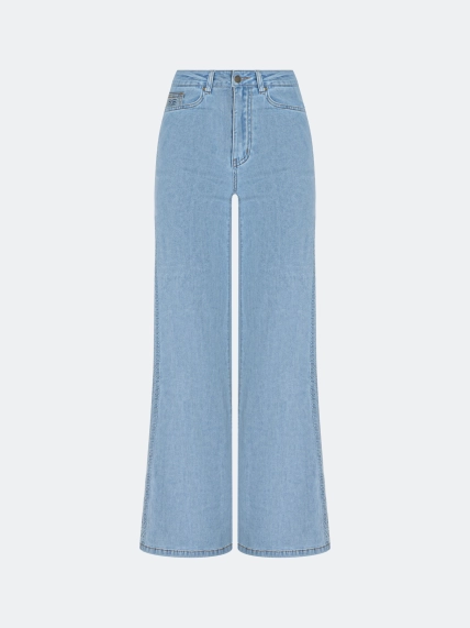 Джинсы Wide leg с деликатными лампасами