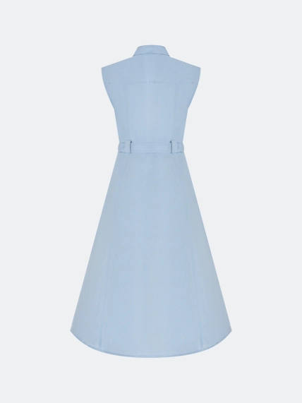 Льняное платье-рубашка