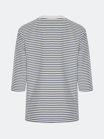 Джемпер в полоску с вышивкой