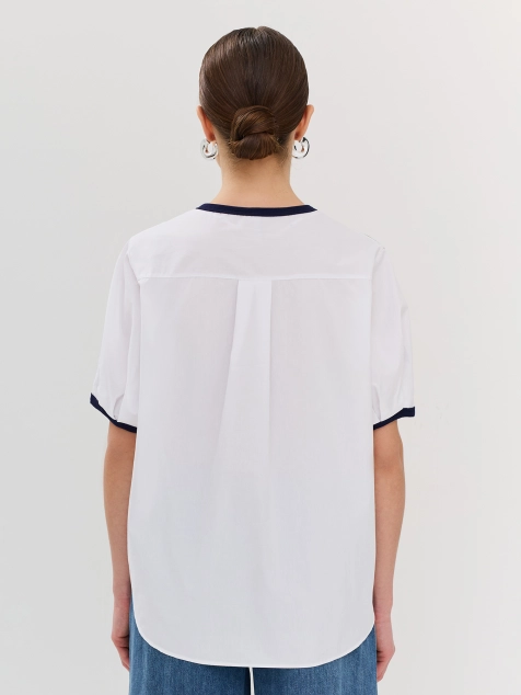 Комбинированная блузка в полоску