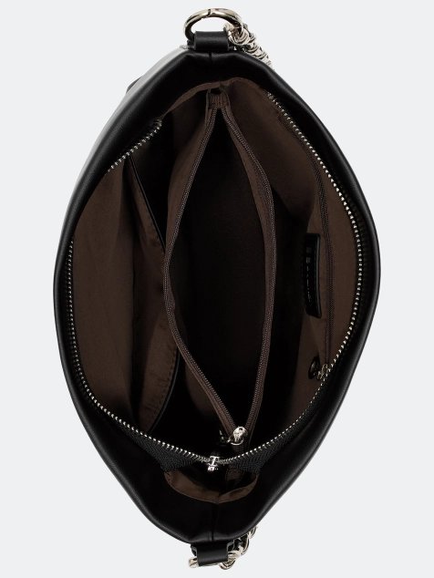 Кожаная сумка с акцентной цепочкой