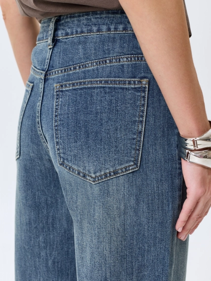 Укороченные джинсы кюлоты