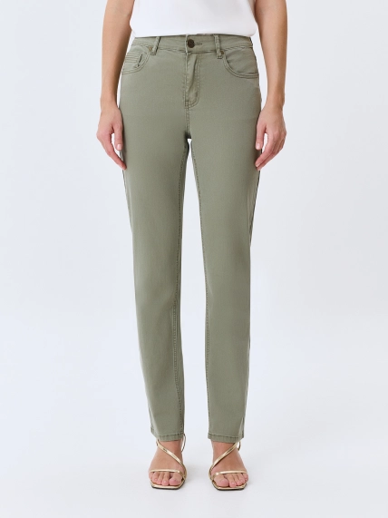 Оливковые джинсы Slim fit