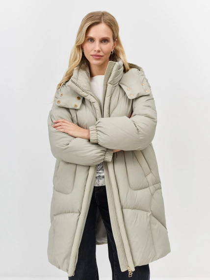 Пуховик с фигурной стежкой