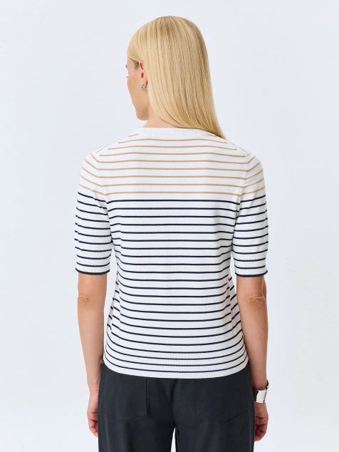 Джемпер из модала в полоску