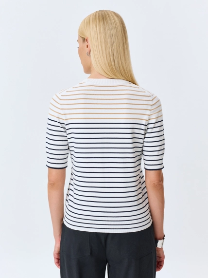 Джемпер из модала в полоску