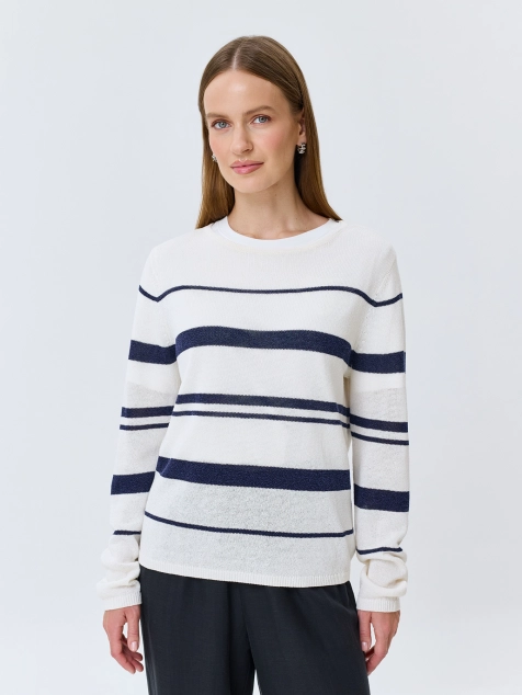 Джемпер в контрастную полоску