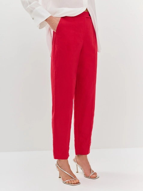 Яркие льняные брюки