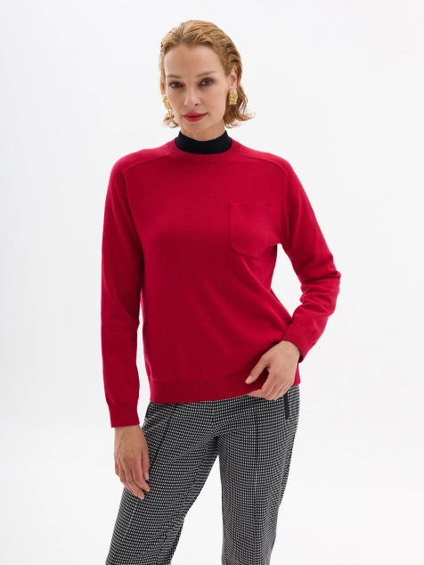 Яркий джемпер с кашемиром