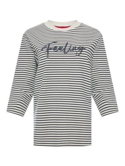 Трикотажный Oversize в полоску