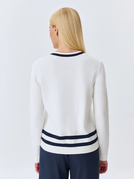 Кардиган с контрастными полосками