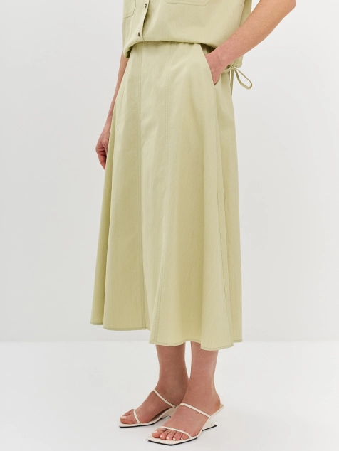 Юбка-трапеция из 100% хлопка