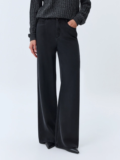 Утепленные джинсы Wide leg
