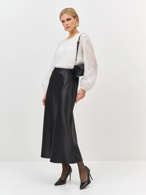 Юбка из утепленного сатина