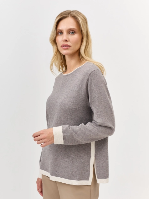 Джемпер с контрастными лампасами