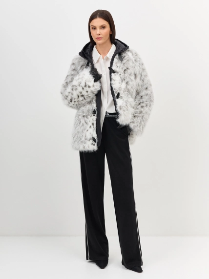 Меховая куртка с анималистичным принтом